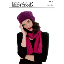(F1147 Slouchy Hat and Scarf)